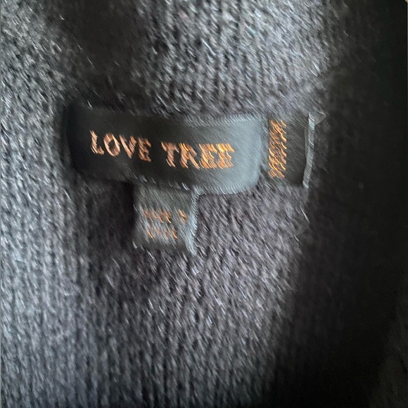 Love tree black  sweater vest with pockets size medium - Picture 5 of 8